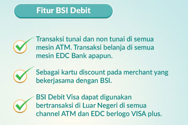 Fitur Kartu Debit Bank Syariah Indonesia