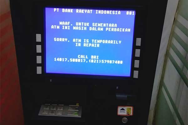 Mesin ATM Sedang Dalam Perbaikan