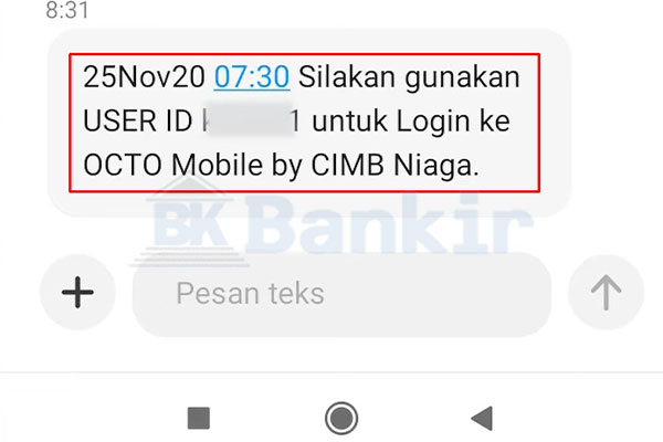 Informasi User ID OCTO Mobile Akan Dikirim 2